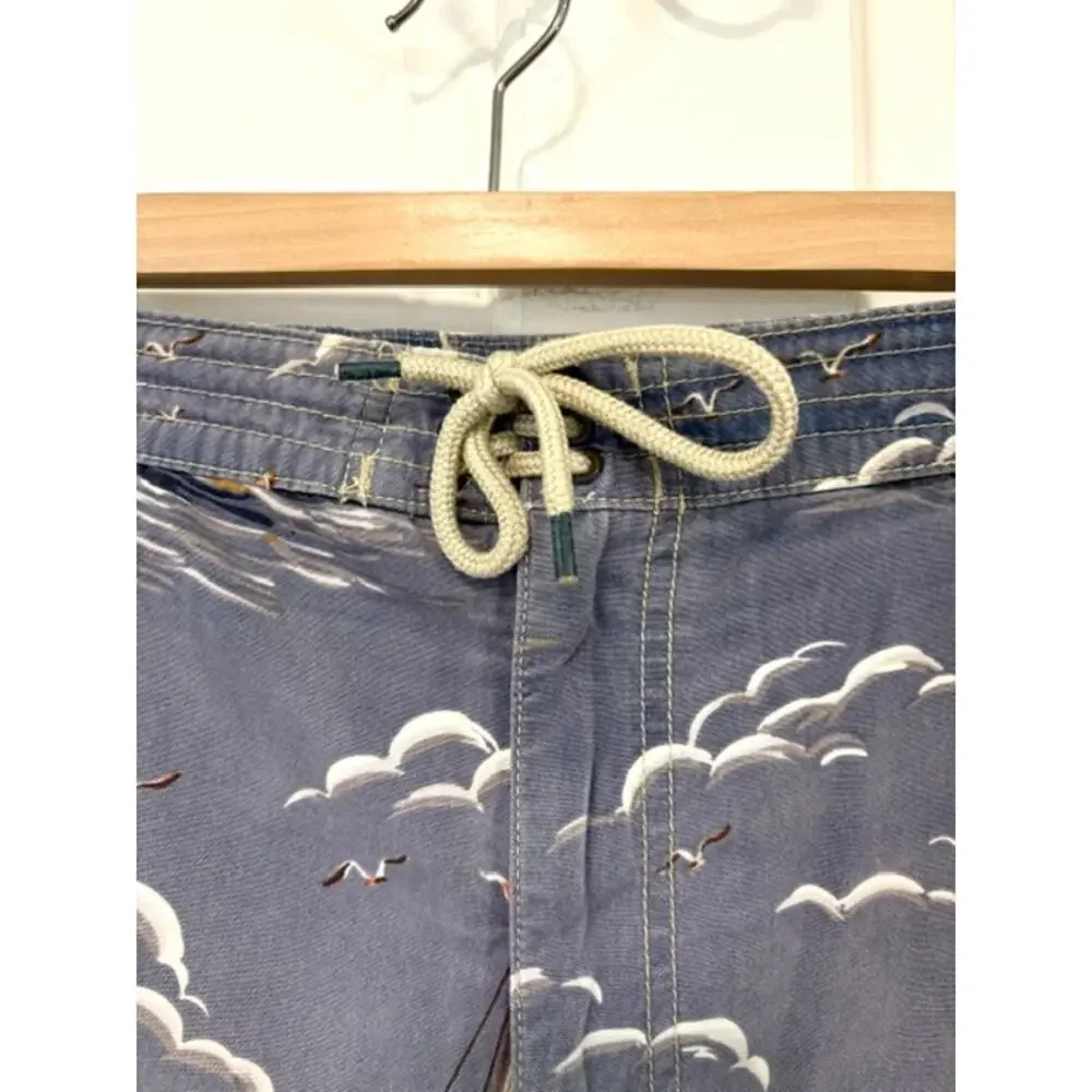 Vintage Polo Ralph Lauren Sailboat Swim Trunks XL All Over Print 90's Nautical